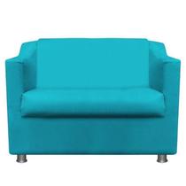 Namoradeira Bia P/ Sala de Estar Consultório Clinica Hospital Recepção Suede Turquesa - Decor Elity