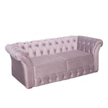 Namoradeira Chesterfield 186cm Rosê com Capitonê