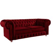 Namoradeira Chesterfield Bourbon 3 Lugares Via Encanto Veludo Bordô Namoradeira Chesterfield Bourbon 3 Lugares Via Encanto Veludo Bordô