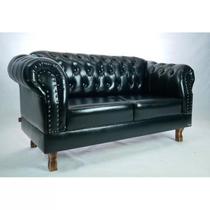 Namoradeira Chesterfield Capitonê Duque Corano Preto / Decoração, Recepção, tv, moveis, barbearia, salão Namoradeira Chesterfield Capitonê Duque Corano Preto / Decoração, Recepção, tv, moveis, barbearia, salão