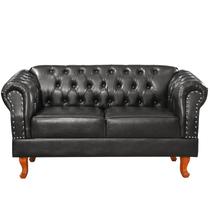 Namoradeira Chesterfield Duque 2 Lugares Via Encanto Preto Namoradeira Chesterfield Duque 2 Lugares Via Encanto Preto