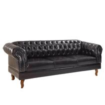 Namoradeira Chesterfield Duque Clássica 3 Lugares Via Encanto Preto Namoradeira Chesterfield Duque Clássica 3 Lugares Via Encanto Preto