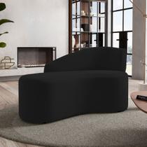 Namoradeira Compacta Decorativa Orgânica Auren 100cm Suede Preto - Desk Design
