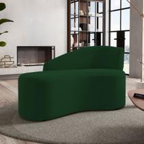 Namoradeira Compacta Decorativa Orgânica Auren 100cm Suede Verde - Desk Design Namoradeira Compacta Decorativa Orgânica Auren 100cm Suede Verde - Desk Design