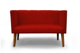 Namoradeira Decorativa Barcelona Suede Vermelho - Casa & Estofados