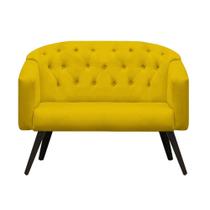 Namoradeira Decorativa Estrela Retrô Suede Amarelo - Casa & Estofados