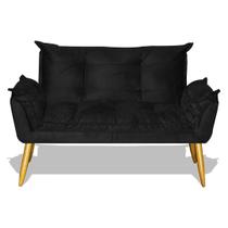 Namoradeira Decorativa Opala Veludo Preto Namoradeira Decorativa Opala Veludo Preto