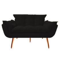 Namoradeira Decorativa Opalla Suede Preto - TWdecora Namoradeira Decorativa Opalla Suede Preto - TWdecora
