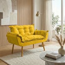 Namoradeira Decorativa Para Sala Recepção Manicure Sala De Espera Consultório E Escritório Confortável Alice Suede