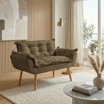 Namoradeira Decorativa Para Sala Recepção Manicure Sala De Espera Consultório E Escritório Confortável Alice Suede