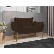 Namoradeira Decortiva Opalla Paloma Suede Marrom