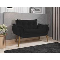 Namoradeira Decortiva Opalla Paloma Suede Preto Namoradeira Decortiva Opalla Paloma Suede Preto