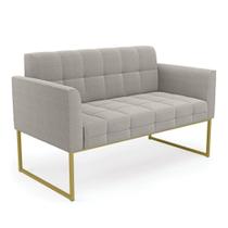 Namoradeira E Poltrona Industrial Dourado Elisa Bouclê D03 - Drossi Cor Cinza Namoradeira E Poltrona Industrial Dourado Elisa Bouclê D03 - Drossi Cor Cinza