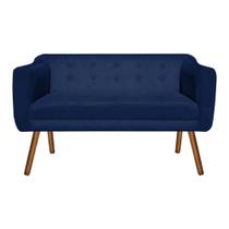 Namoradeira Julia 2 Lugares 1,40 Suede Azul Marinho Castanho Namoradeira Julia 2 Lugares 1,40 Suede Azul Marinho Castanho