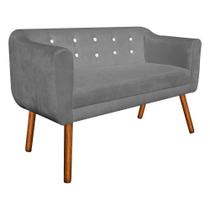 Namoradeira Julia 2 Lugares Grafite Com Strass Pés Palito Namoradeira Julia 2 Lugares Grafite Com Strass Pés Palito