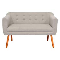 Namoradeira Julia 2 Lugares Linho Fino Bege A27 Strass Pés Namoradeira Julia 2 Lugares Linho Fino Bege A27 Strass Pés