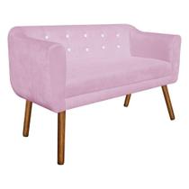 Namoradeira Julia 2 Lugares Rosa Bebê Com Strass Pés Palito Namoradeira Julia 2 Lugares Rosa Bebê Com Strass Pés Palito