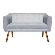 Namoradeira Julia 2 Lugares Suede Cinza Pés Palito Castanho Namoradeira Julia 2 Lugares Suede Cinza Pés Palito Castanho