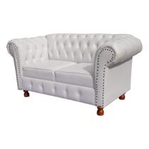 Namoradeira Luiz XV Chesterfield Capitone Corano Branco Namoradeira Luiz XV Chesterfield Capitone Corano Branco