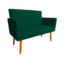 Namoradeira Maitê Decorativa 2 Lugares Suede Verde Militar