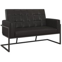 Namoradeira material sintético Base de ferro para Escritório Sala de Estar Decorativa Cadeira Estofada Resistente Recepção Manicure