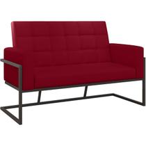 Namoradeira material sintético Base de ferro para Sala de Espera Decorativa Cadeira Estofada Resistente Escritório Recepção Manicure
