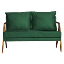 Namoradeira Mona Luxo Decorativa Recepção - Veludo Verde Namoradeira Mona Luxo Decorativa Recepção - Veludo Verde