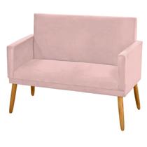 Namoradeira Nina Decorativa 2 Lugares Veludo Rose