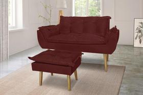 namoradeira opala + puff decorativo descanso para os pés