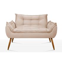 Namoradeira Opala Sofá Confortável Balaqui Decor Cor:bege