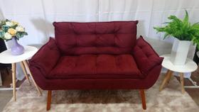 Namoradeira Opala Suede Bordo RV Decora