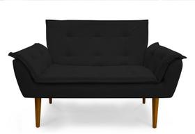 Namoradeira Opala Suede Preto - Casa & Estofados