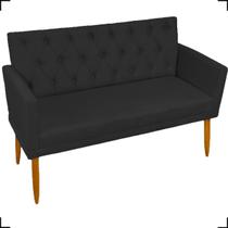 Namoradeira Para Sala Decorativa Nina Com Base E Capitonê Suede Cores Pé Castanho - Clique E Decore