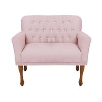 Namoradeira Poltrona Decorativa Para Sala de Estar Anitta Corano Rosa Bebe DL Decor