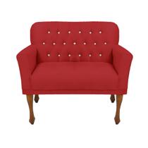 Namoradeira Poltrona Decorativa Para Sala de Estar Anitta Corano Vermelho DL Decor