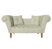 Namoradeira Recamier Sofá Decorativo 02 Lugares Dubai Corano Bege - INCASA DECOR