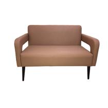 Namoradeira Santorini em Tecido Sintético Ideal para Escritório - Cappuccino Namoradeira Santorini em Tecido Sintético Ideal para Escritório - Cappuccino