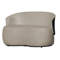 Namoradeira Sofá Beatriz com Composê material sintético Preto Suede Bege - Vallisa Decor Namoradeira Sofá Beatriz com Composê material sintético Preto Suede Bege - Vallisa Decor