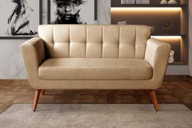 Namoradeira Sofá Bruna Moderna Decoração Sala Recepção Marrom Namoradeira Sofá Bruna Moderna Decoração Sala Recepção Marrom