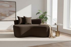 Namoradeira Sofá Feijão Hana 130cm Orgânica Suede