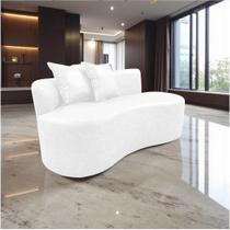 Namoradeira Sofá Feijão Hana Orgânica material sintético Branco