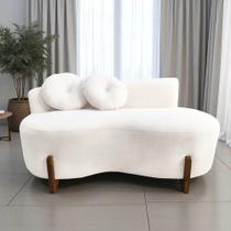 Namoradeira Sofá Feijão Lounge Orgânica Bouclé Marfim