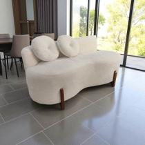 Namoradeira Sofá Feijão Lounge Orgânica Couro Bege Namoradeira Sofá Feijão Lounge Orgânica Couro Bege