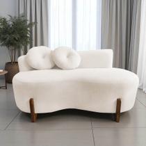 Namoradeira Sofá Feijão Lounge Orgânica Suede Marfim Namoradeira Sofá Feijão Lounge Orgânica Suede Marfim