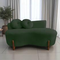 Namoradeira Sofá Feijão Lounge Orgânica Suede Verde Namoradeira Sofá Feijão Lounge Orgânica Suede Verde