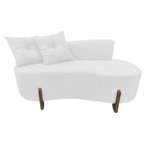 Namoradeira Sofá Feijão Luna Orgânica Couro Branco