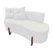 Namoradeira Sofá Feijão Luna Orgânica Couro Branco