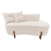 Namoradeira Sofá Feijão Luna Orgânica Veludo Marfim
