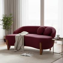 Namoradeira Sofá Feijão Moscou 130cm Orgânica Suede Marsala Namoradeira Sofá Feijão Moscou 130cm Orgânica Suede Marsala