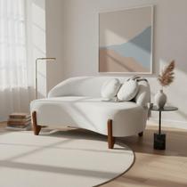 Namoradeira Sofá Feijão Moscou 150cm Orgânica Couro Branco Namoradeira Sofá Feijão Moscou 150cm Orgânica Couro Branco